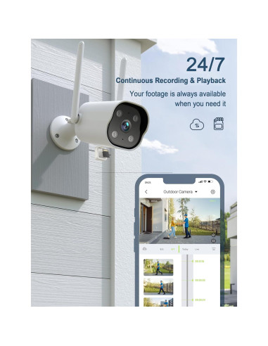 Cámara de Seguridad GNCC GT1PRO 2K Impermeable WiFi