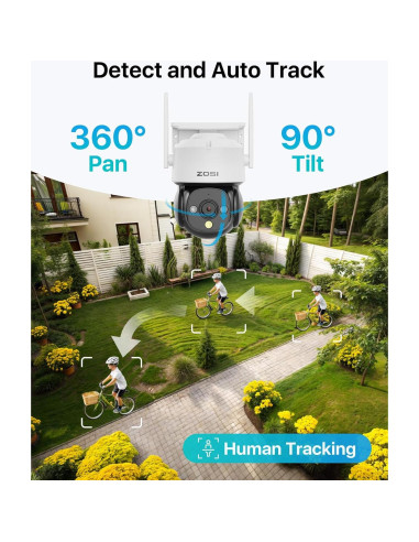 Cámara de Seguridad ZOSI C290 2MP WiFi IP 1080p con IA