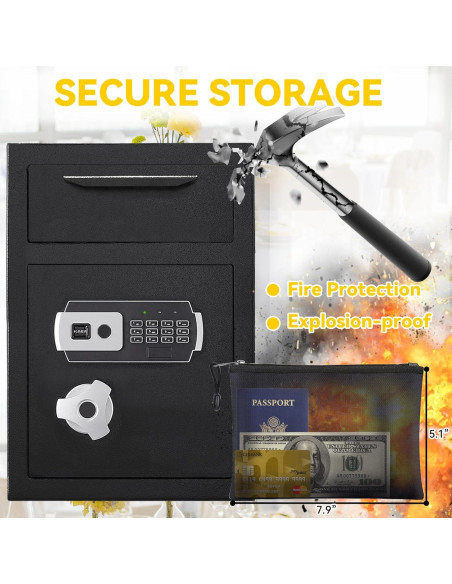 Caja Fuerte de Depósito 2.6 Pies Cúbicos KAER Digital