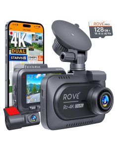 Cámara Dash ROVE R2-4K DUAL Frontal y Trasera 4K 1080P