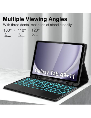 Funda teclado Samsung Galaxy Tab A9 Plus 11" Bluetooth RGB