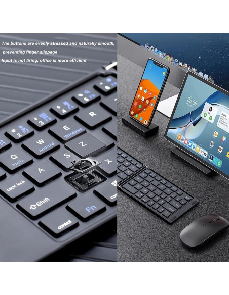 Teclado Bluetooth Inalámbrico Tek Styz Plegable 28.7x8.4cm