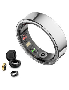 Anillo Inteligente de Salud Weyrinice Plata 8 Monitoreo Sueño