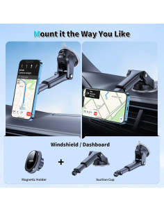 Soporte Magnético para Coche Wiiki-Tech MagSafe Negro 2