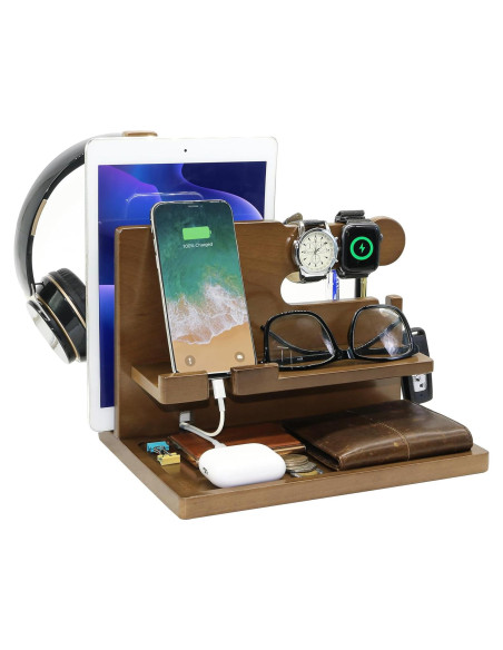 Estación de Carga de Madera Samrion para Hombres 26x18cm