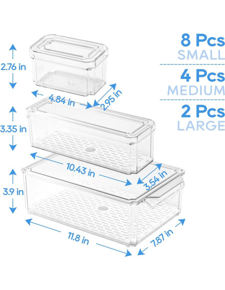 Paquete de 14 Organizadores de Refrigerador JollyPack Paquete de 14 Organizadores de Refrigerador JollyPack