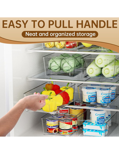 Paquete de 8 Organizadores Transparentes para Refrigerador 31.75 cm Paquete de 8 Organizadores Transparentes para Refrigerador 31.75 cm