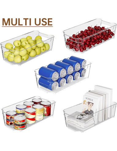 Paquete de 8 Organizadores Transparentes para Refrigerador 31.75 cm