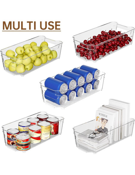 Paquete de 8 Organizadores Transparentes para Refrigerador 31.75 cm Paquete de 8 Organizadores Transparentes para Refrigerador 31.75 cm