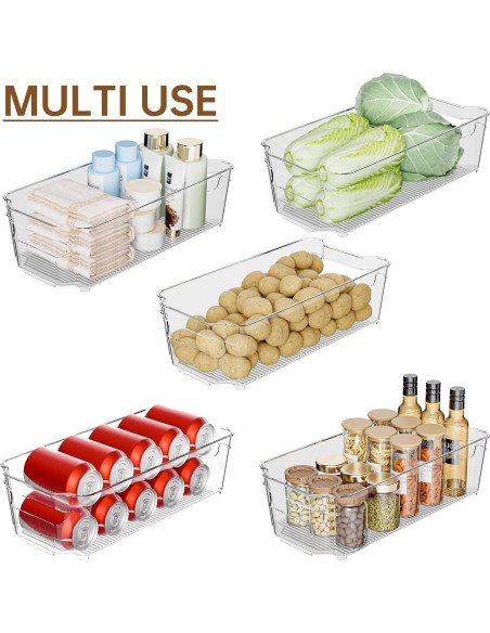 Paquete de 8 Organizadores Transparentes para Refrigerador 31.75 cm Paquete de 8 Organizadores Transparentes para Refrigerador 31.75 cm