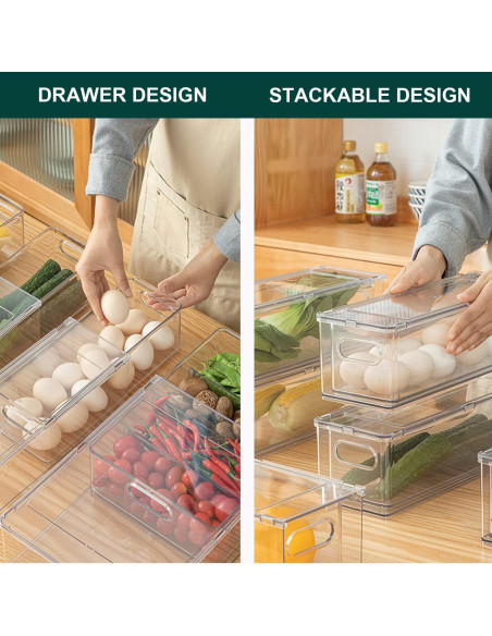 Organizador de Refrigerador LALASTAR 2 Piezas 3.17QT Organizador de Refrigerador LALASTAR 2 Piezas 3.17QT