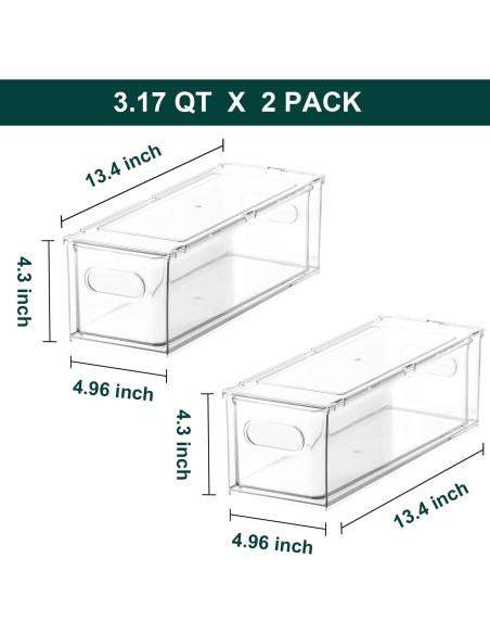 Organizador de Refrigerador LALASTAR 2 Piezas 3.17QT Organizador de Refrigerador LALASTAR 2 Piezas 3.17QT