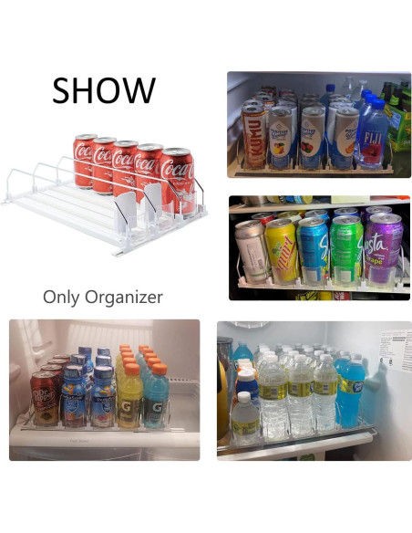 Organizador de Bebidas para Nevera SZNLZQ Blanco 38cm 15 Latas