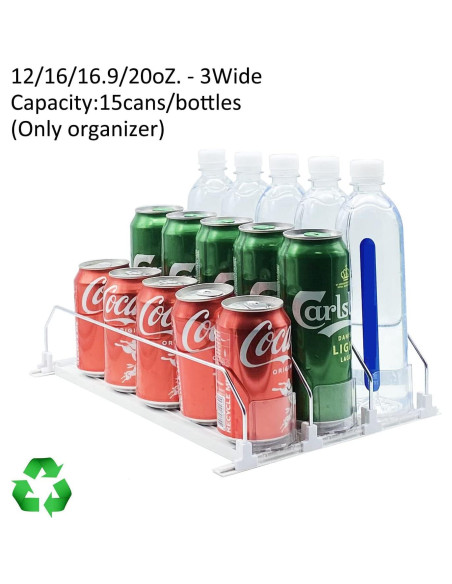 Organizador de Bebidas para Nevera SZNLZQ Blanco 38cm 15 Latas