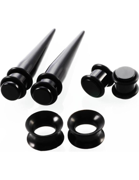 Kit de Estiramiento de Orejas JieyueJewelry 50 Piezas 14G-00G Kit de Estiramiento de Orejas JieyueJewelry 50 Piezas 14G-00G