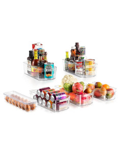 Conjunto Organizadores Refrigerador NutriChef 6 Piezas Transparente