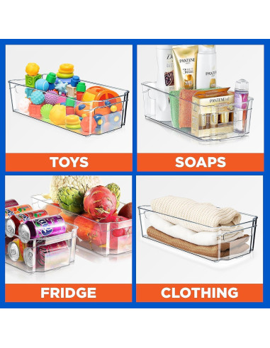 Conjunto Organizadores Refrigerador NutriChef 6 Piezas Transparente