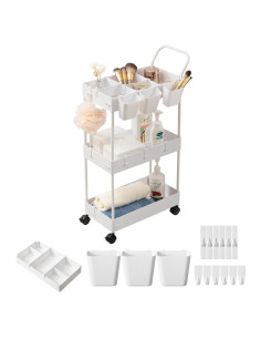 Carro de Almacenamiento danpinera 3 Niveles Blanco