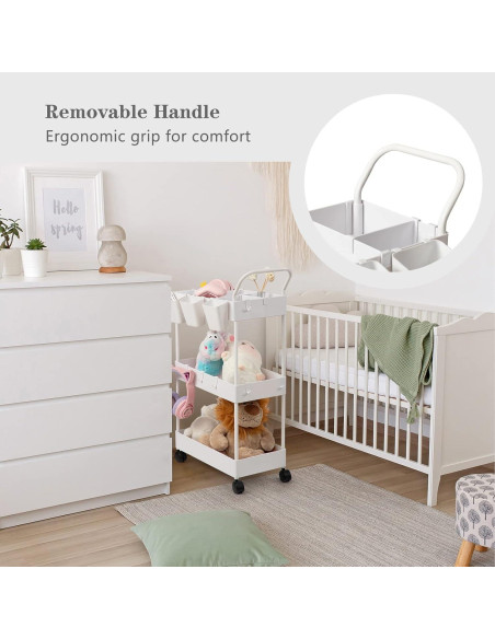 Carro de Almacenamiento danpinera 3 Niveles Blanco