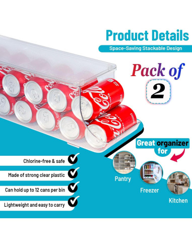 Organizador de Latas de Soda Control Kitchen 2 Unidades
