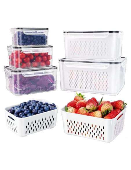 5 Contenedores de Almacenamiento Freshmage Apto Microondas