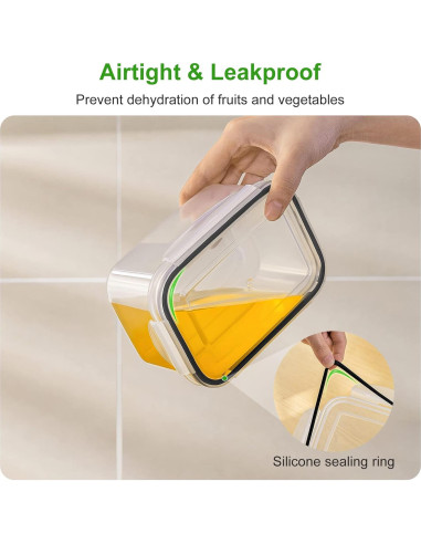 5 Contenedores de Almacenamiento Freshmage Apto Microondas