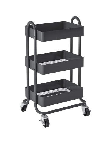 Carro de Almacenamiento Rodante 3 Niveles Elitehouse Gris