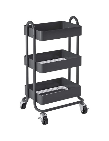 Carro de Almacenamiento Rodante 3 Niveles Elitehouse Gris