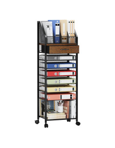 Carro de Archivos Rodante SWTYMIKI 9 Niveles Espresso