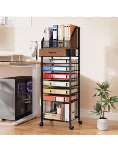 Carro de Archivos Rodante SWTYMIKI 9 Niveles Espresso 2