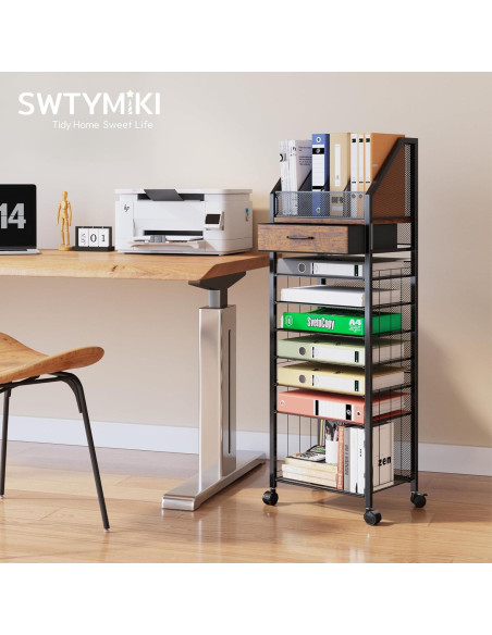 Carro de Archivos Rodante SWTYMIKI 9 Niveles Espresso Carro de Archivos Rodante SWTYMIKI 9 Niveles Espresso