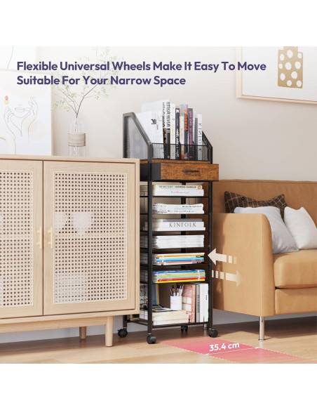 Carro de Archivos Rodante SWTYMIKI 9 Niveles Espresso Carro de Archivos Rodante SWTYMIKI 9 Niveles Espresso