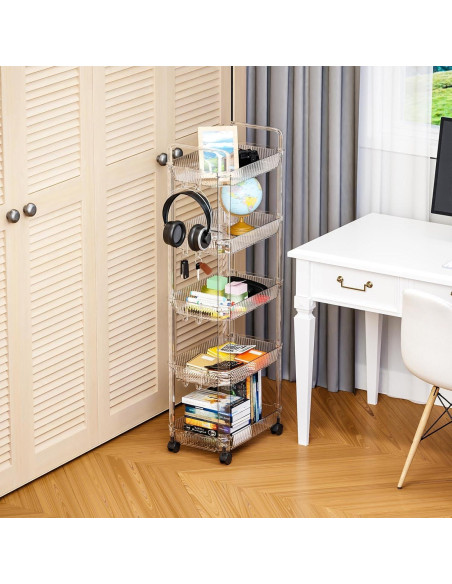 Carro Rodante de 5 Niveles SuoXing Acrílico Transparente Carro Rodante de 5 Niveles SuoXing Acrílico Transparente