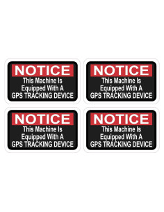 Calcomanías de Vinilo StickerTalk con Aviso GPS - 4 Piezas