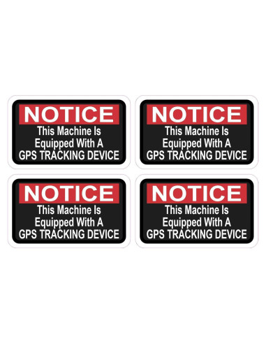 Calcomanías de Vinilo StickerTalk con Aviso GPS - 4 Piezas