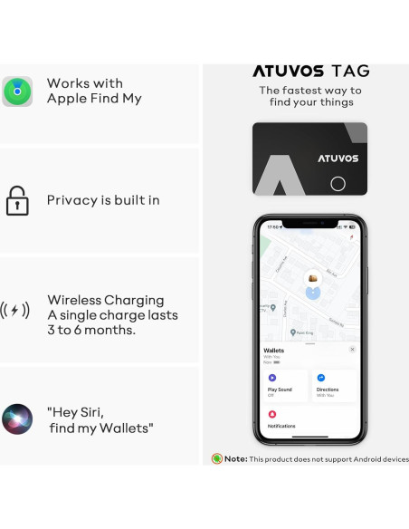 Tarjeta de rastreo ATUVOS 2 paquetes impermeable IP67