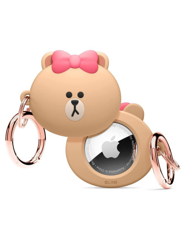 Funda de Silicona elago LINE Friends para Apple AirTag Choco