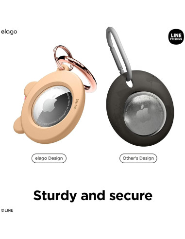 Funda de Silicona elago LINE Friends para Apple AirTag Choco