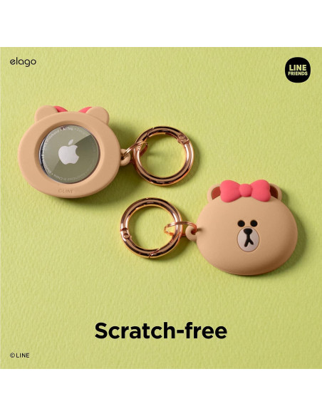 Funda de Silicona elago LINE Friends para Apple AirTag Choco