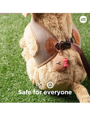 Funda de Silicona elago LINE Friends para Apple AirTag Choco