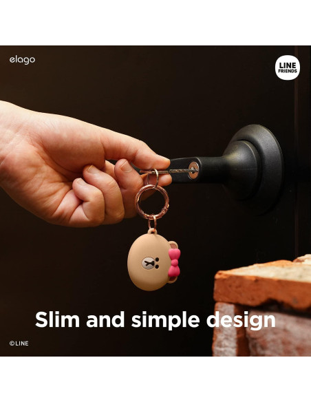 Funda de Silicona elago LINE Friends para Apple AirTag Choco