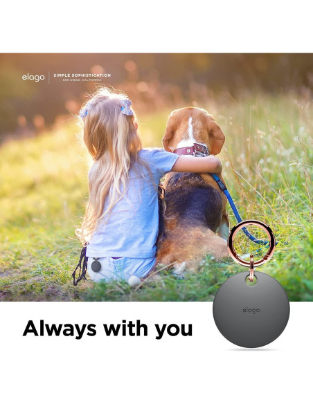 Funda Básica elago para AirTag - Silicona Gris Oscuro