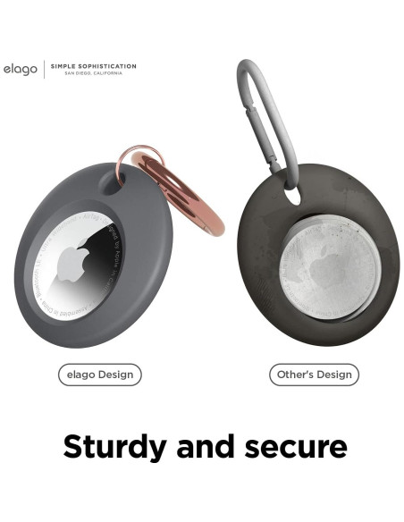 Funda Básica elago para AirTag - Silicona Gris Oscuro