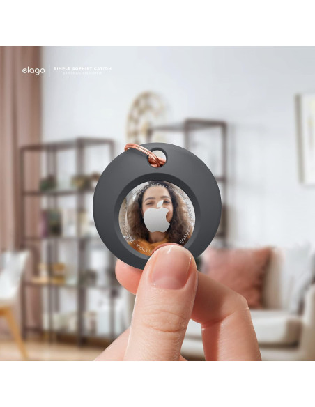 Funda Básica elago para AirTag - Silicona Gris Oscuro