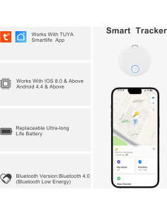 Etiquetas Tacker 2 Paquete MYYUNIOFF Rastreador Bluetooth Blanco 2