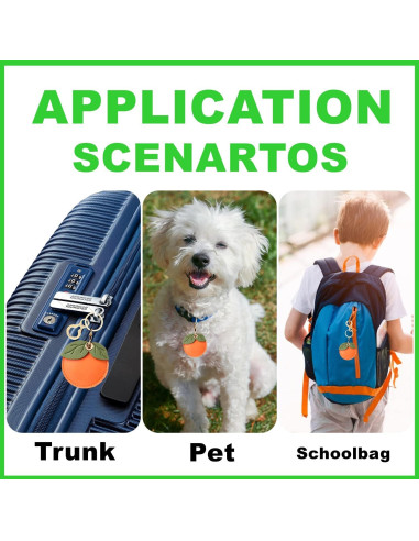 Funda de llavero de cuero BORKUANA para AirTag - Caqui