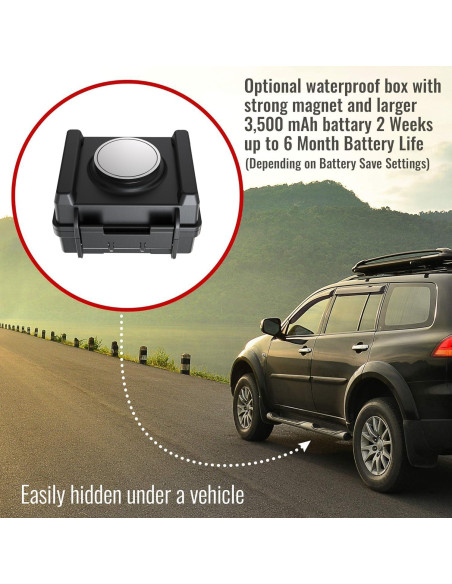 Caja impermeable magnética Tracki + batería 3500mAh
