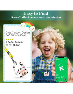 Paquete de 4 fundas protectoras para AirTag BIQIRE 2