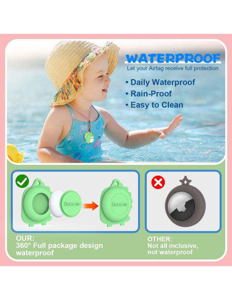 Paquete de 4 fundas protectoras para AirTag BIQIRE