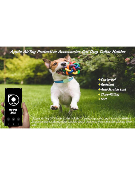 Soporte para Collar de Perro AirTag 4 Piezas Silicona Impermeable Soporte para Collar de Perro AirTag 4 Piezas Silicona Impermeable